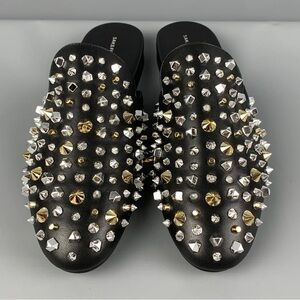 Saks Fifth Avenue Rumi Studded Leather
Mules. Size 10